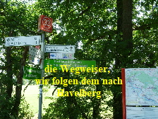 Wegweiser auch nach Havelberg