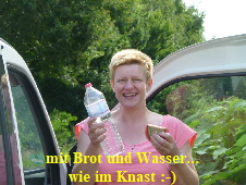 mit Brot und Wasser