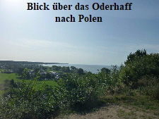 Blick ber das Oderhaff nach Polen