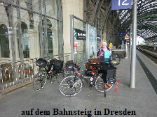 auf dem Dresdner Hauptbahnhof