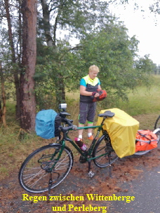 Regen zwischen Wittenberge  und Perleberg