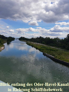 Blick auf das Schiffshebewerk Niederfinow