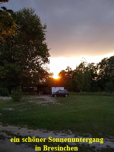 Sonnenuntergang amCampingplatz Bresinchen