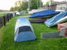 unser Zelt im Segelclub