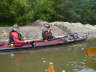 Ines und Holger im Boot von der Seite