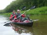 Ines und Holger im Boot von vorn